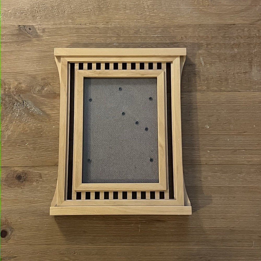 Fetco Wood Picture Frame 5x7 Geometric Mid Century Modern Style Thailand